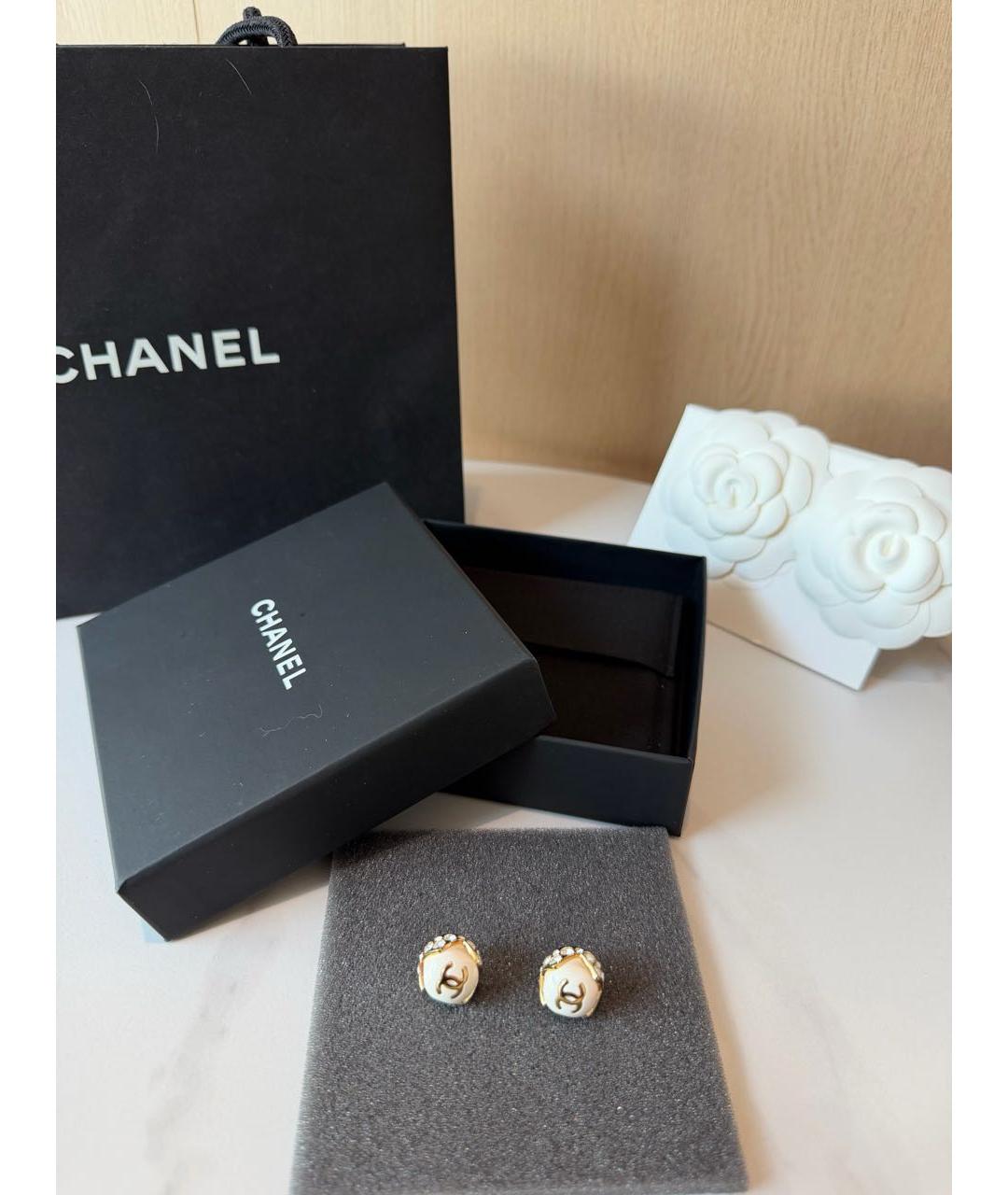 CHANEL Золотые серьги, фото 2