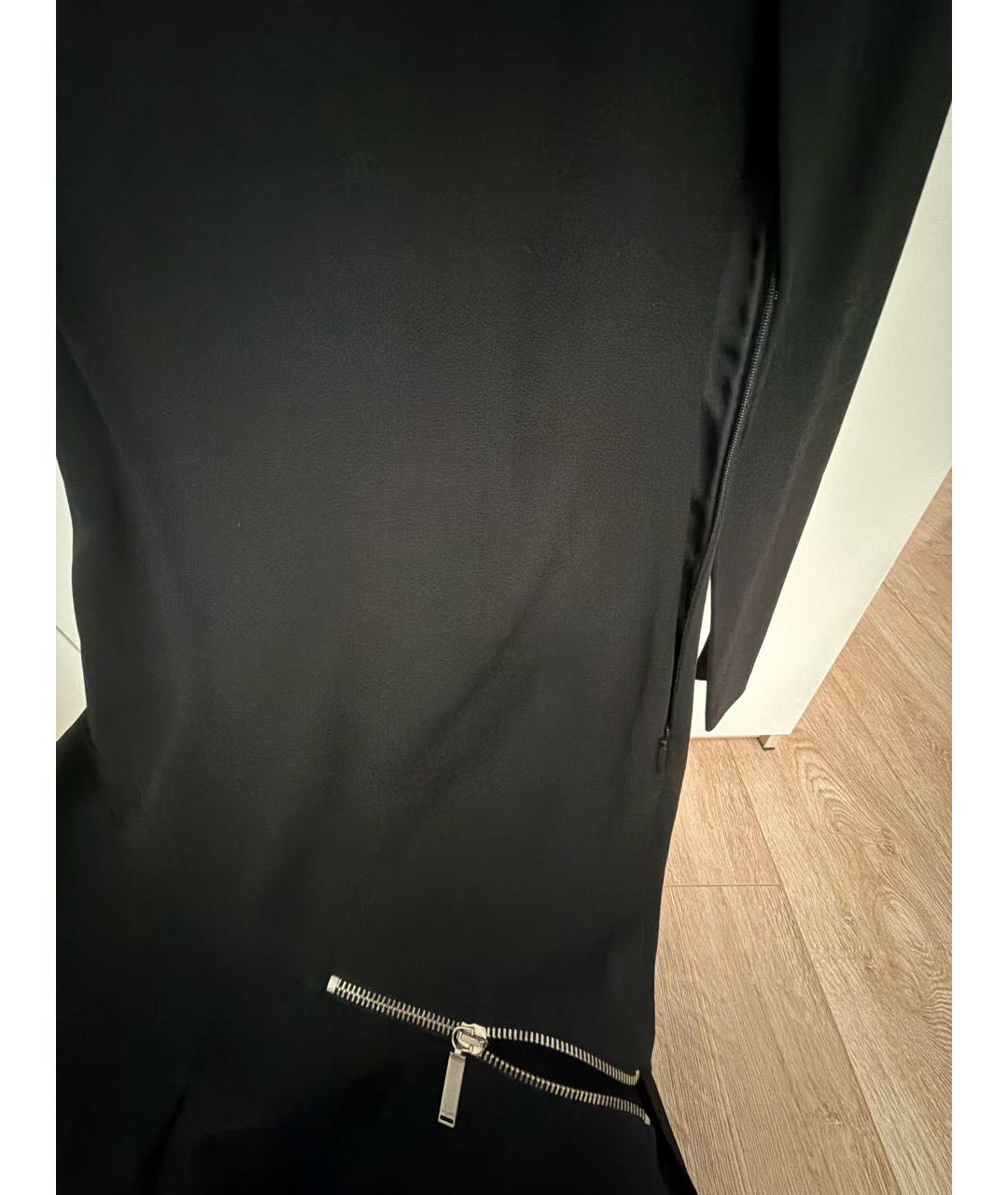 SAINT LAURENT Черное ацетатное повседневное платье, фото 4