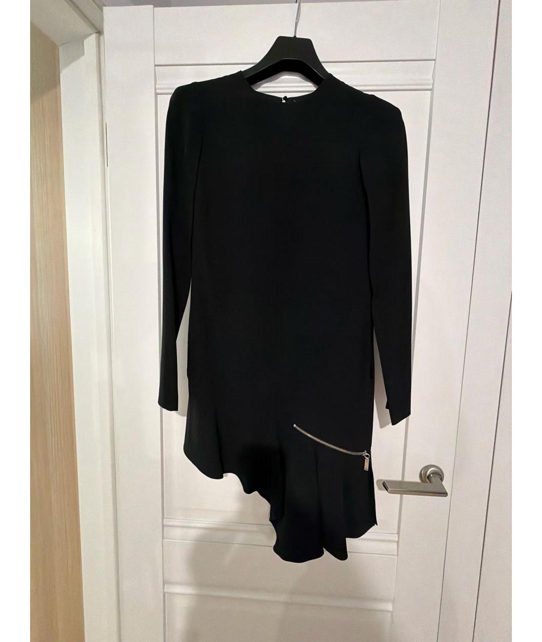 SAINT LAURENT Черное ацетатное повседневное платье, фото 7