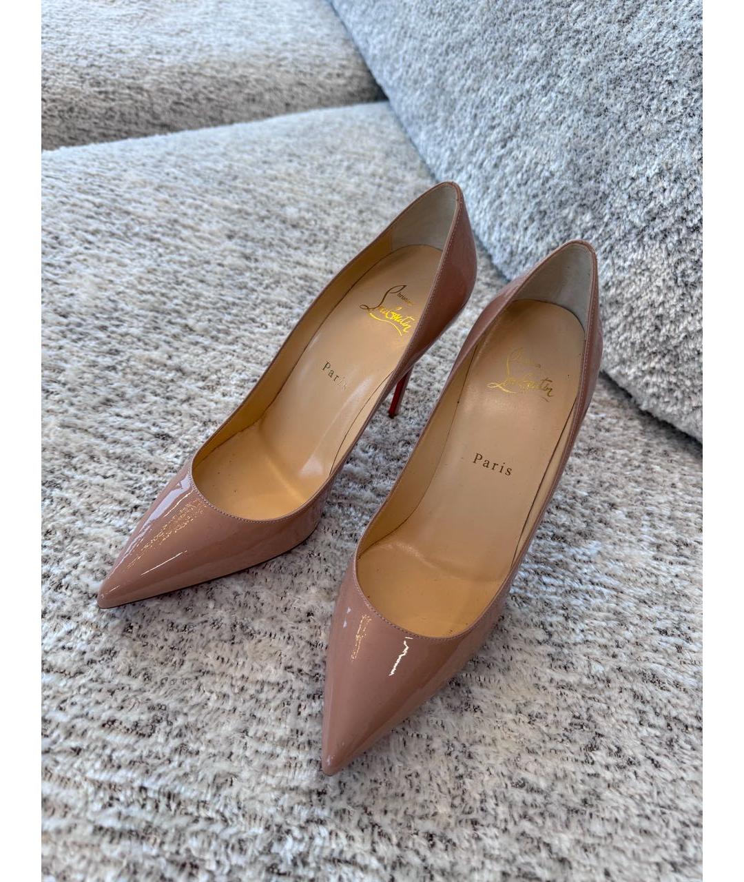 CHRISTIAN LOUBOUTIN Розовые туфли из лакированной кожи, фото 2