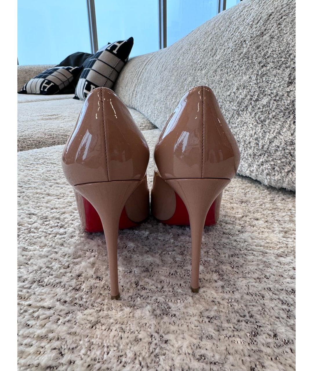 CHRISTIAN LOUBOUTIN Розовые туфли из лакированной кожи, фото 4