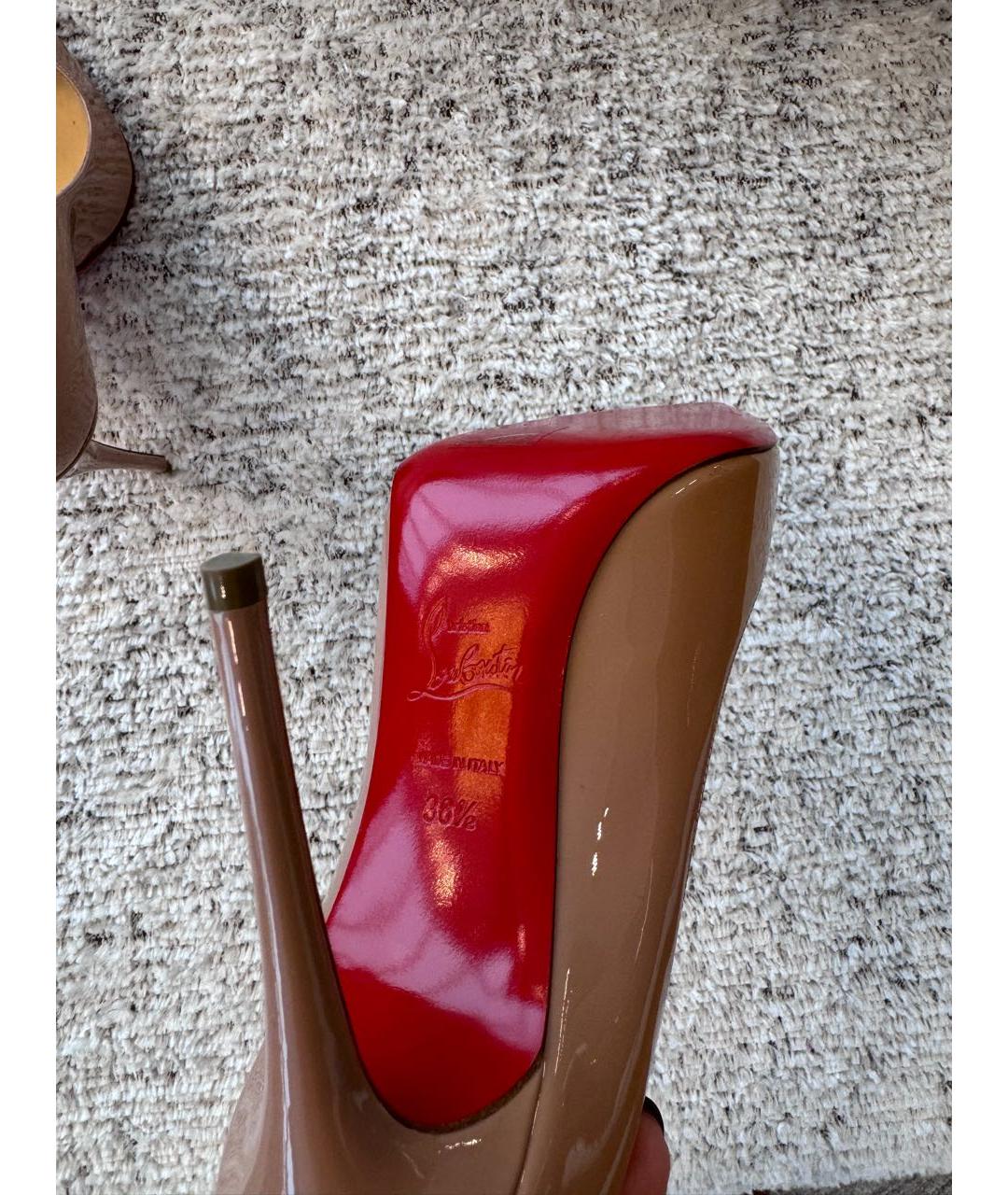 CHRISTIAN LOUBOUTIN Розовые туфли из лакированной кожи, фото 5