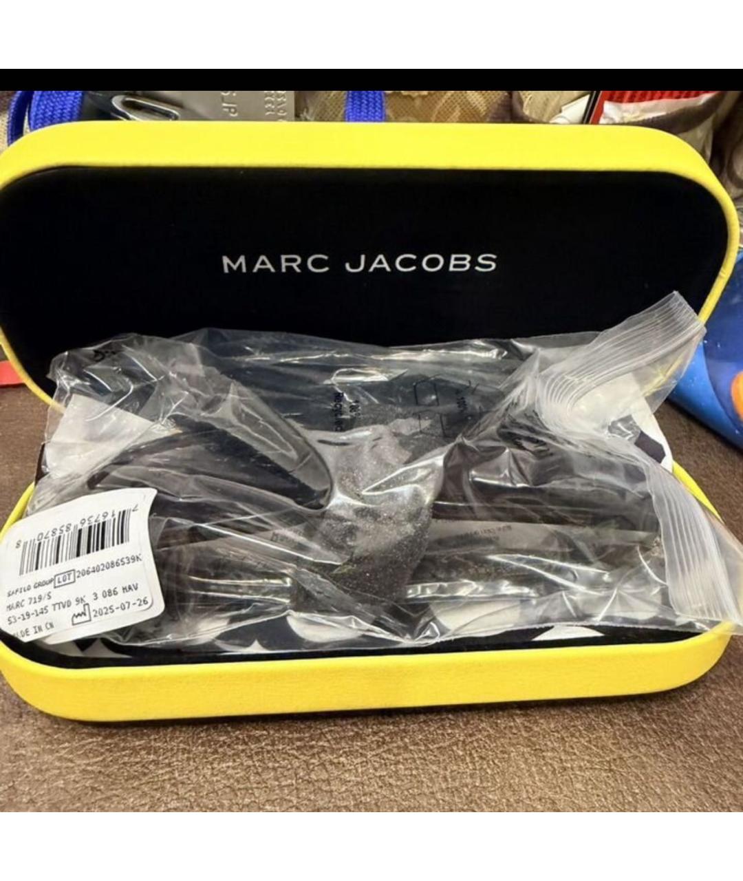 MARC JACOBS Коричневые пластиковые солнцезащитные очки, фото 4
