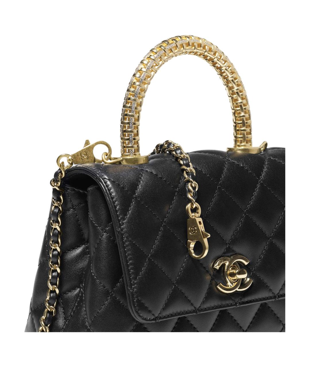 CHANEL Черная кожаная сумка через плечо, фото 4