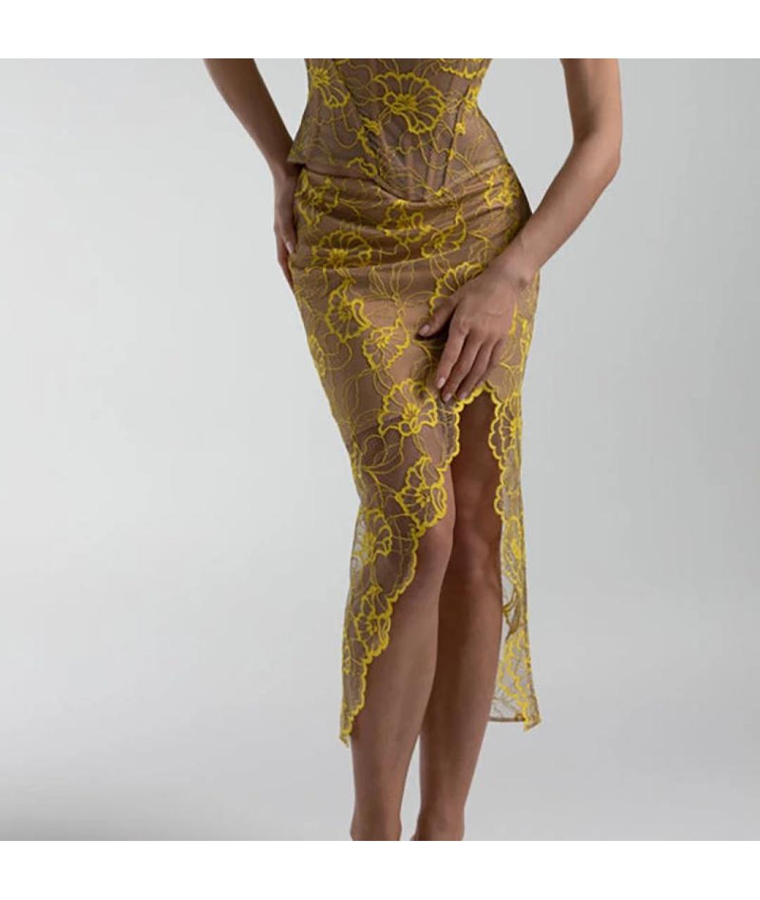 ROZIECORSETS Желтый полиэстеровый костюм с юбками, фото 7
