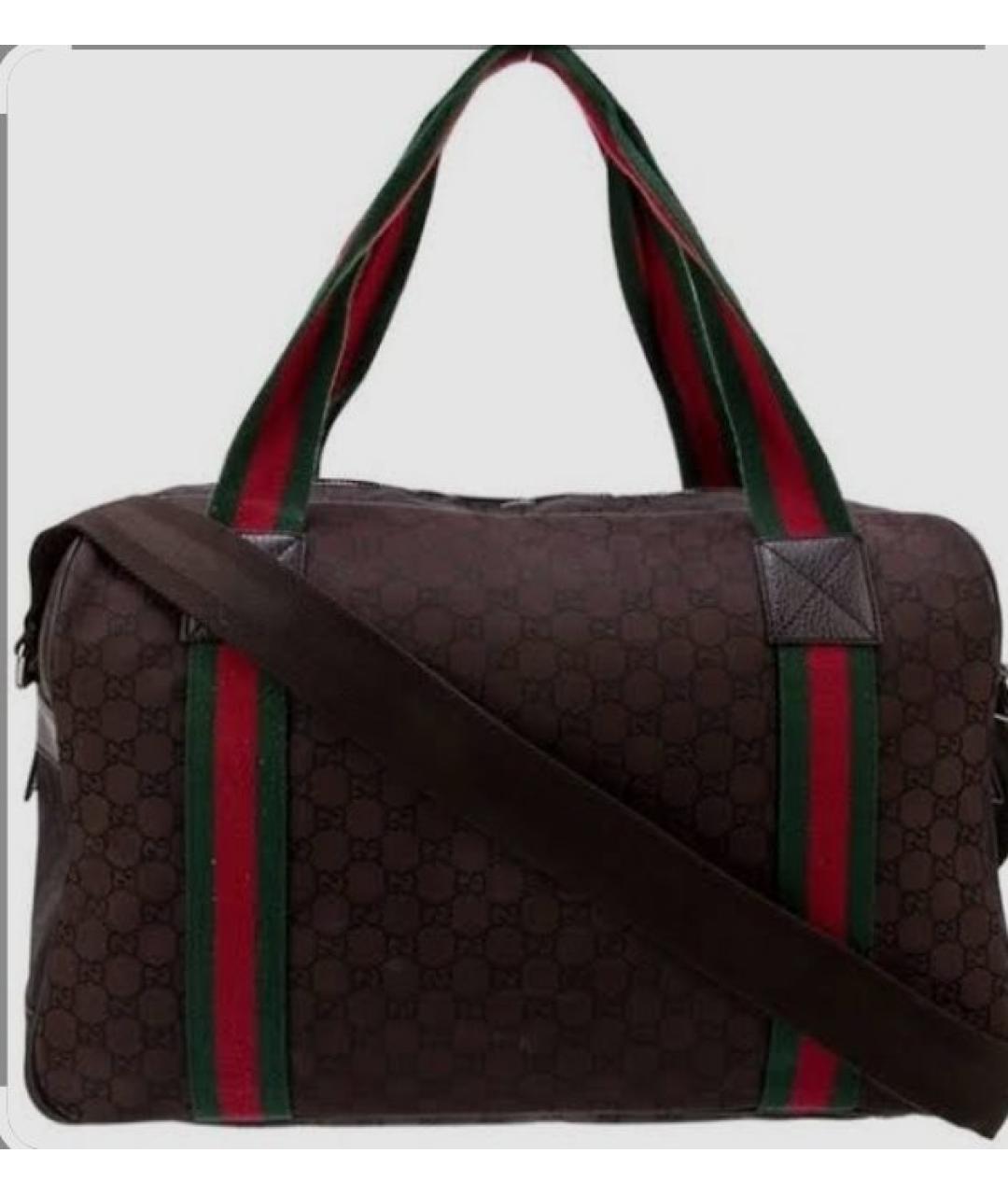 GUCCI Коричневая дорожная/спортивная сумка, фото 9