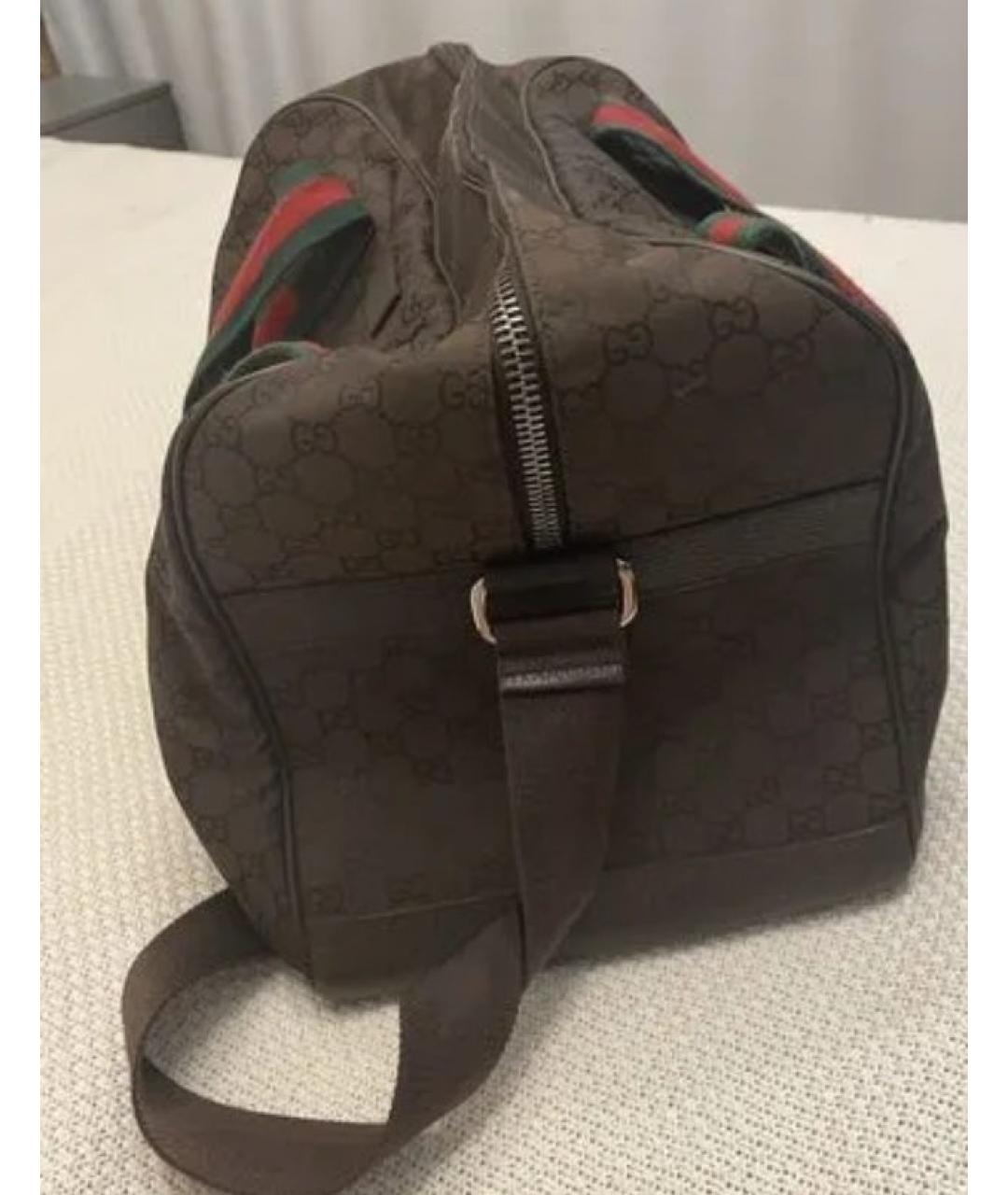 GUCCI Коричневая дорожная/спортивная сумка, фото 3