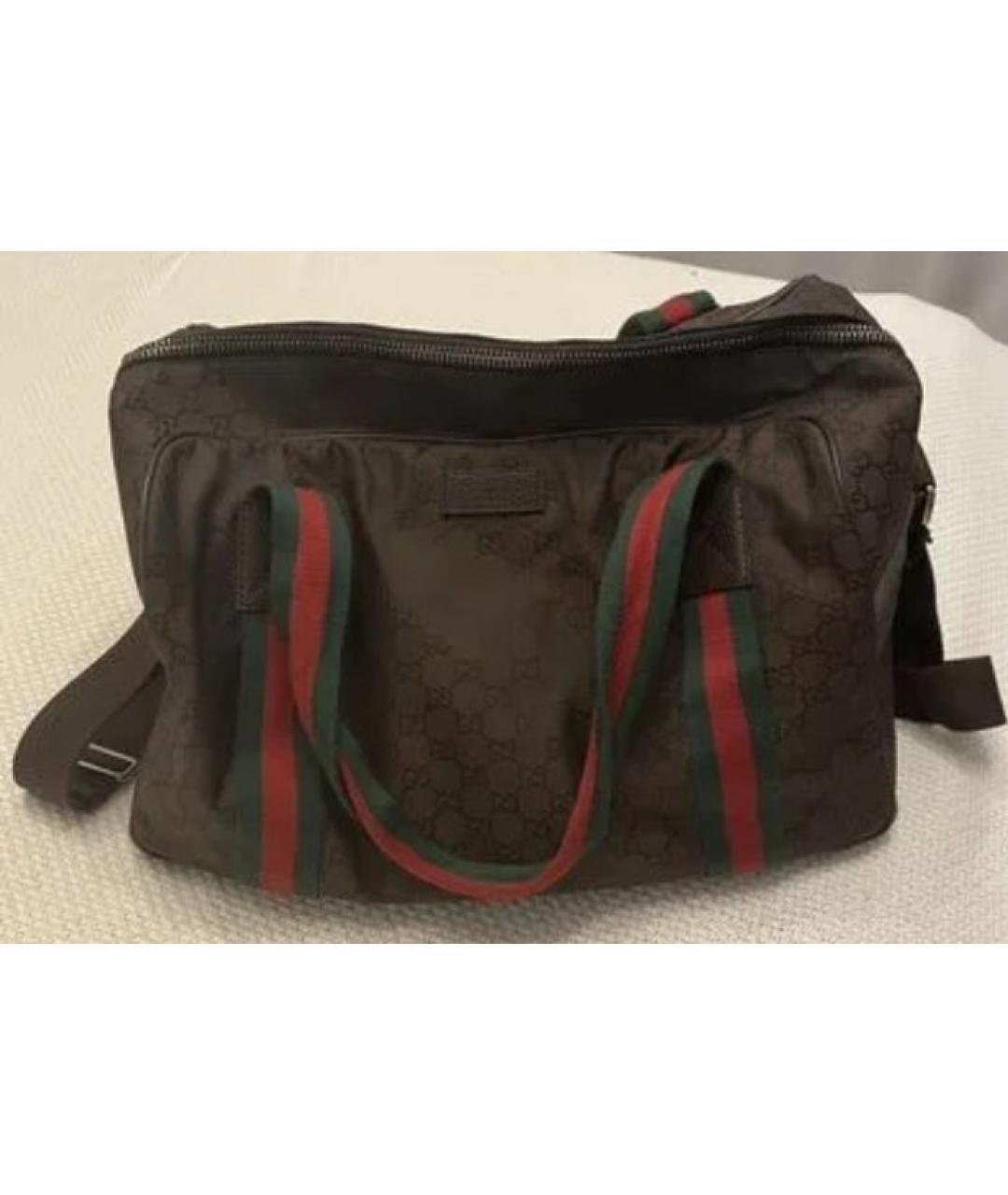 GUCCI Коричневая дорожная/спортивная сумка, фото 8