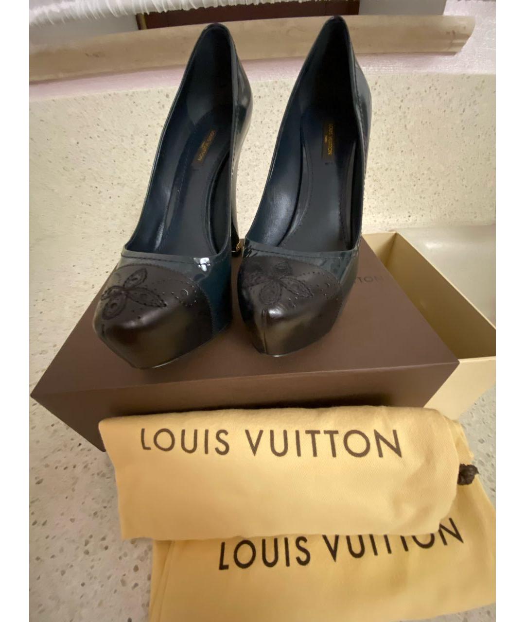 LOUIS VUITTON Черные туфли из лакированной кожи, фото 6