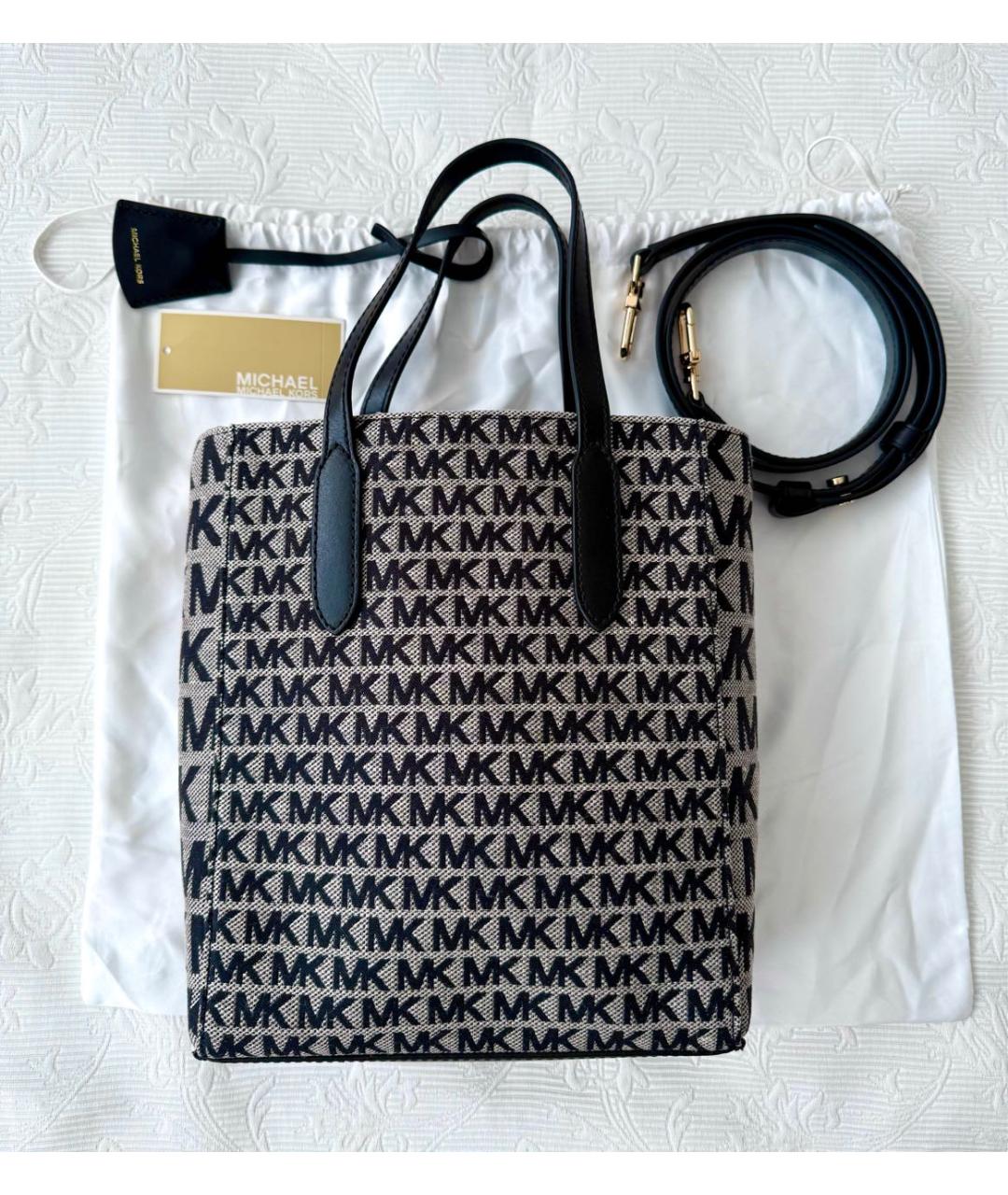 MICHAEL KORS Черная кожаная сумка через плечо, фото 2