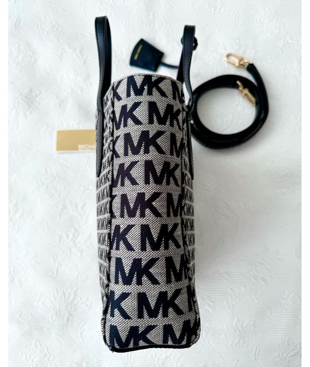 MICHAEL KORS Черная кожаная сумка через плечо, фото 4
