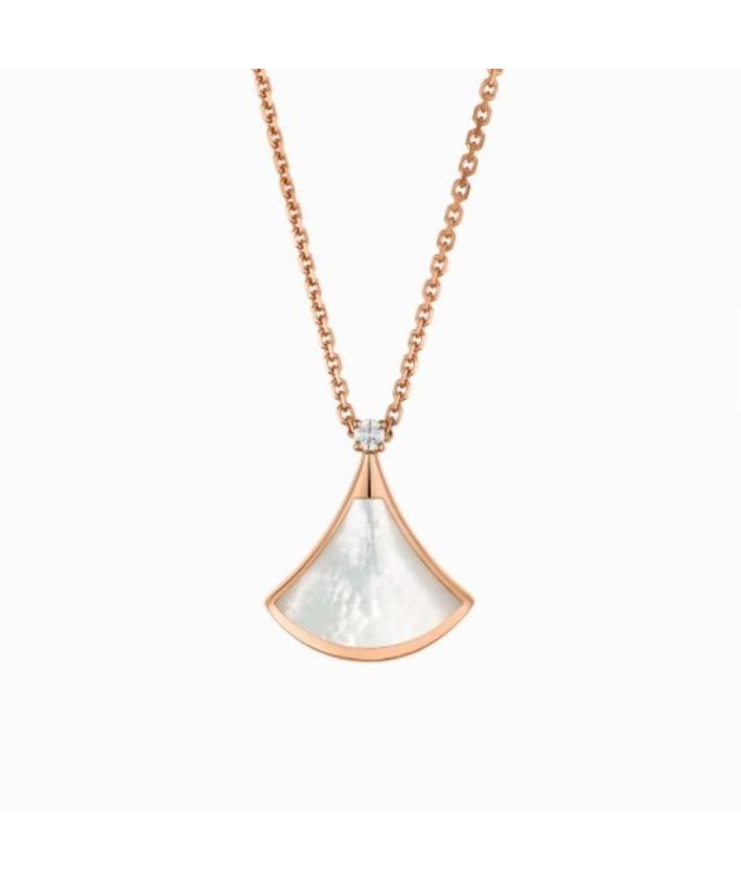 BVLGARI Белое колье из розового золота, фото 6