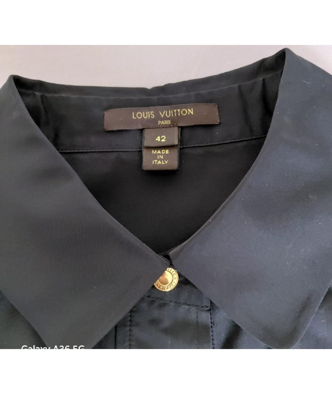 LOUIS VUITTON Черное хлопковое коктейльное платье, фото 3