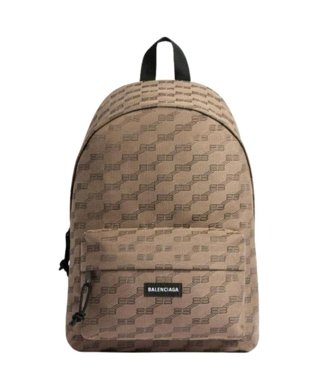 BALENCIAGA Бежевый тканевый рюкзак, фото 1