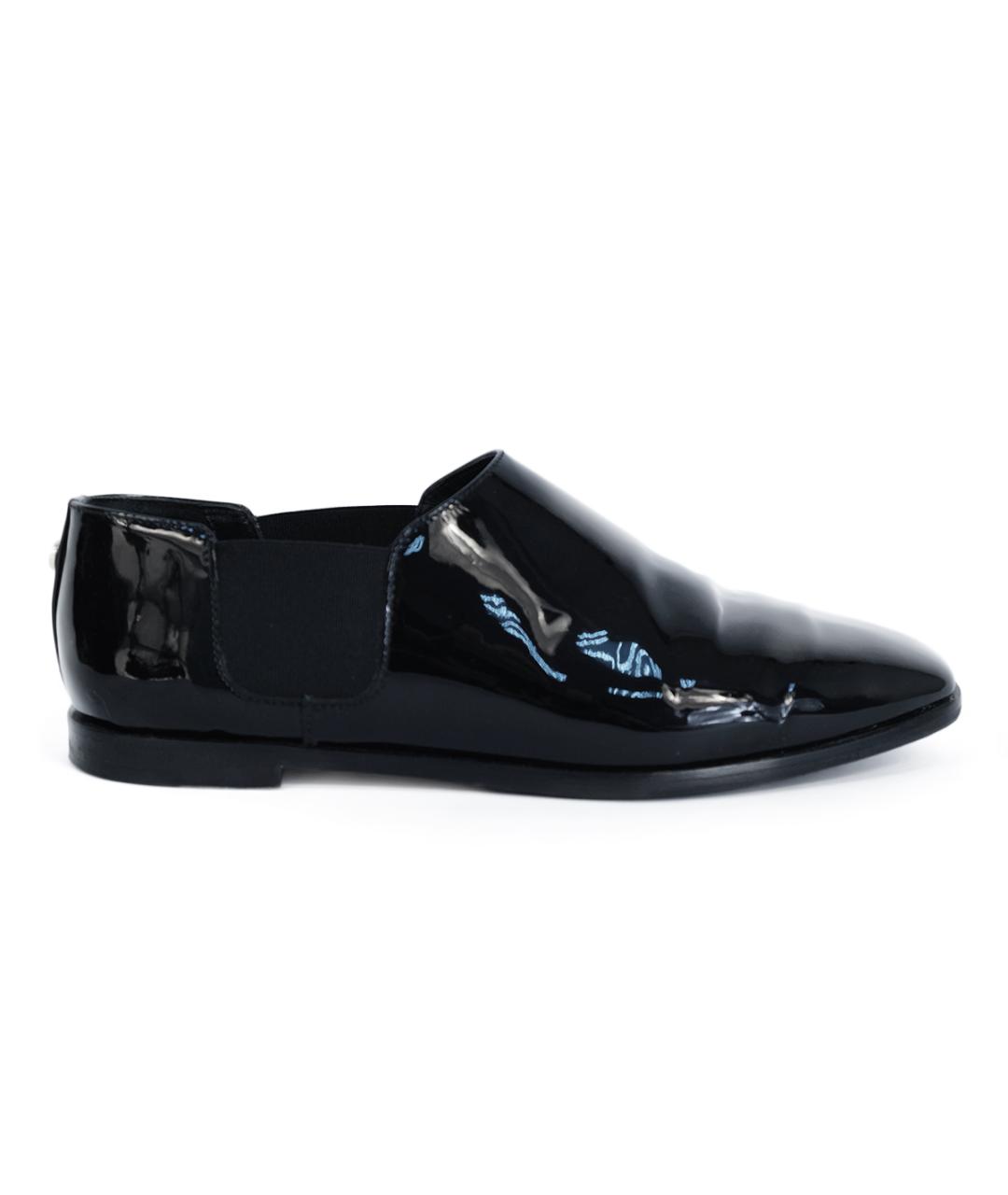 JIMMY CHOO Черные лоферы из лакированной кожи, фото 8