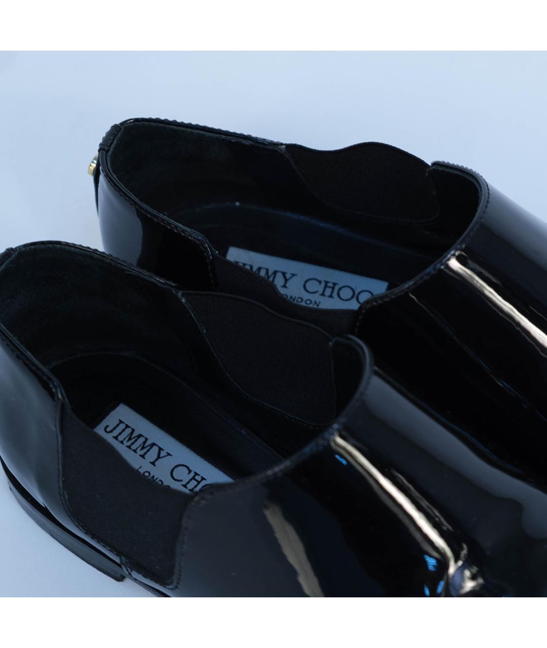 JIMMY CHOO Черные лоферы из лакированной кожи, фото 5