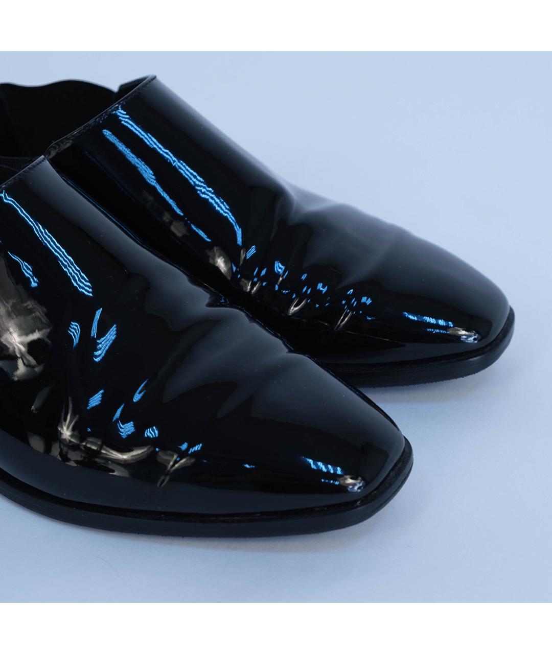 JIMMY CHOO Черные лоферы из лакированной кожи, фото 4