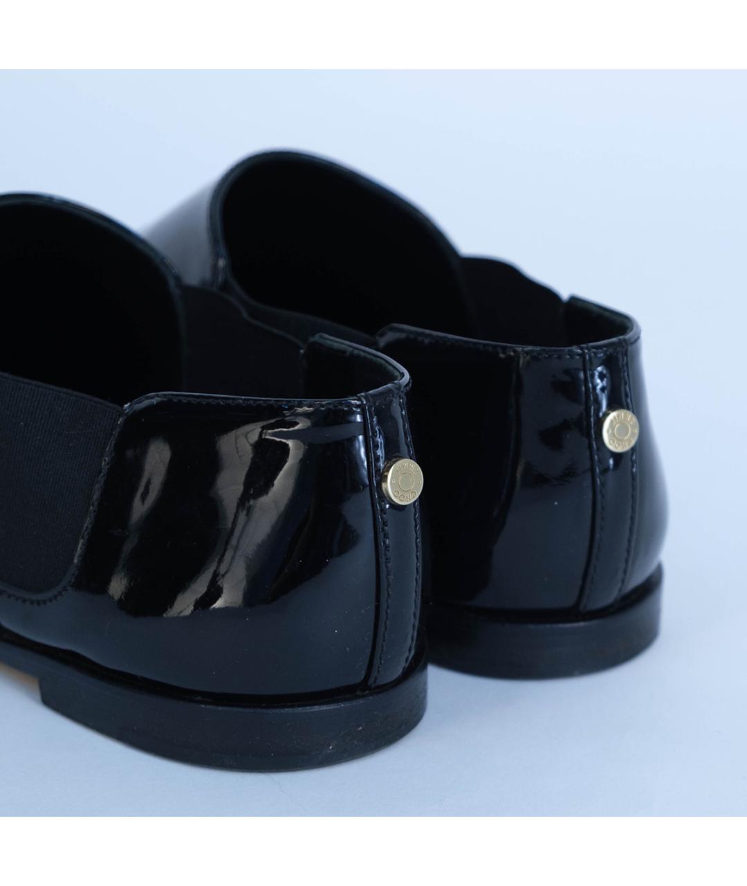 JIMMY CHOO Черные лоферы из лакированной кожи, фото 7