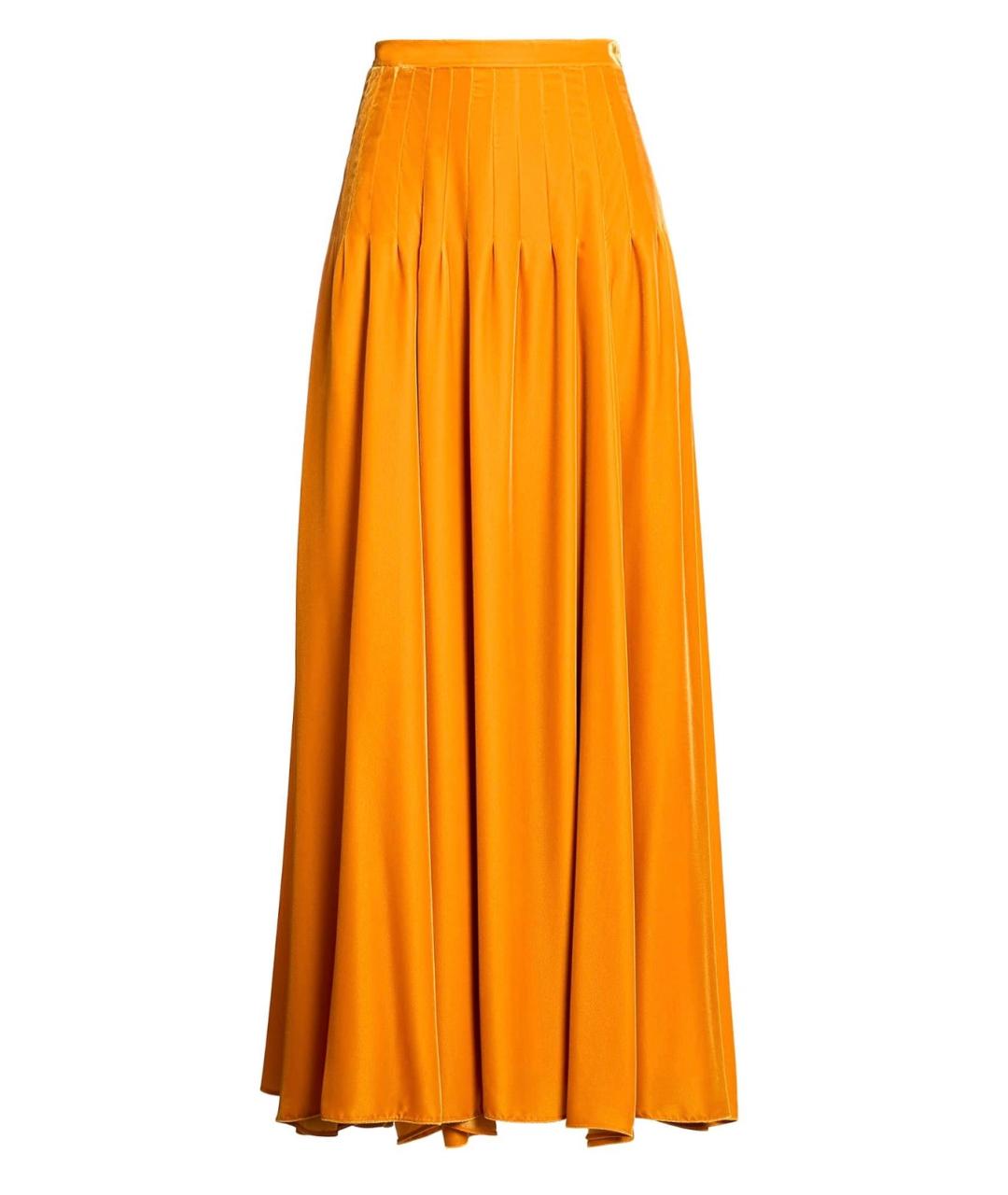 CHRISTIAN DIOR Оранжевая вискозная юбка макси, фото 1