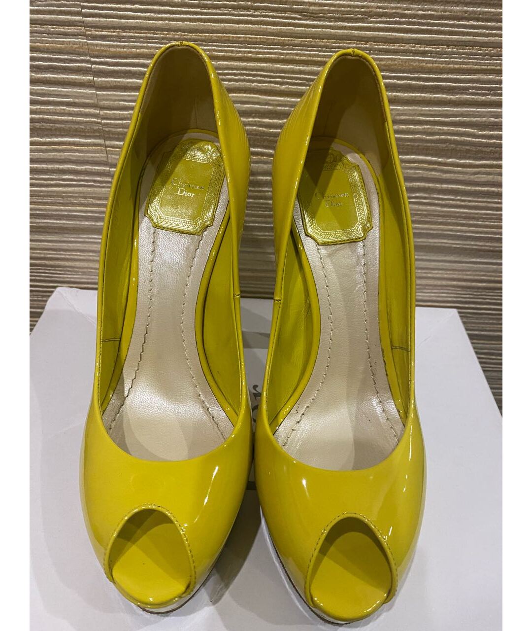 CHRISTIAN DIOR PRE-OWNED Желтые кожаные туфли, фото 2
