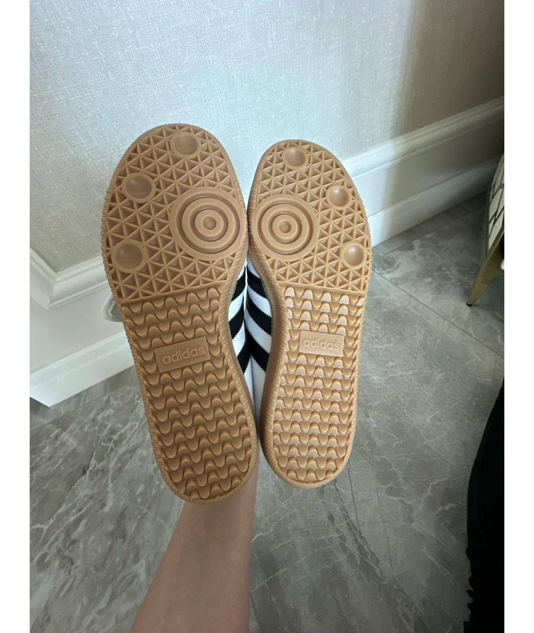 ADIDAS Белые кожаные балетки, фото 5