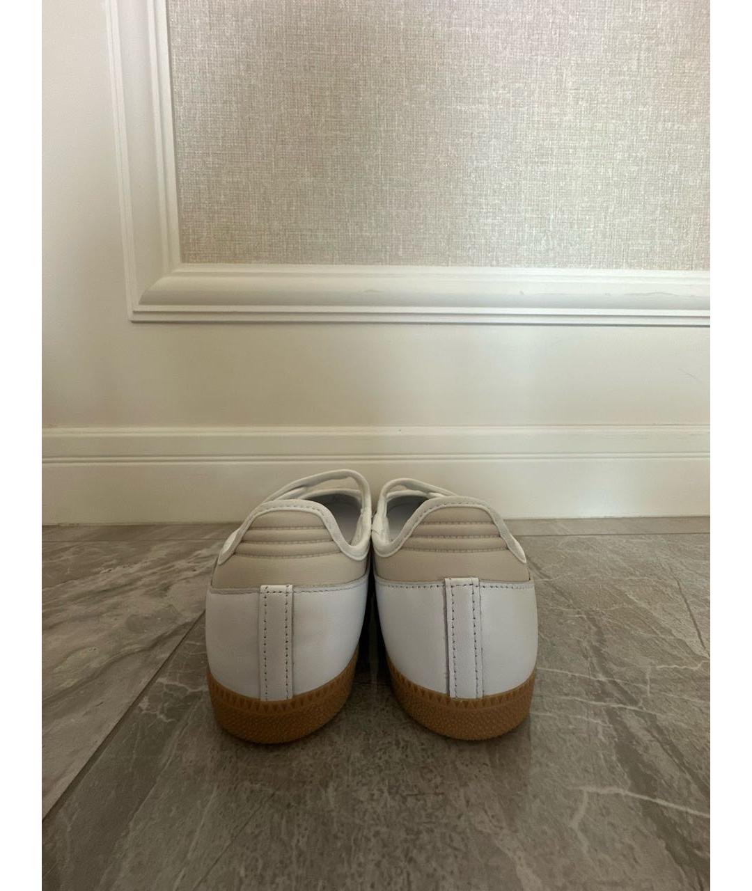 ADIDAS Белые кожаные балетки, фото 4