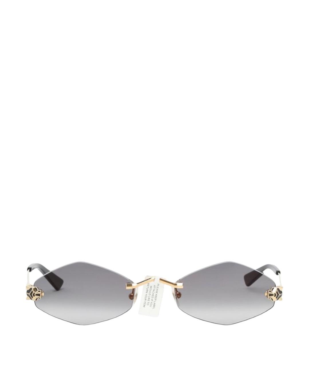 CARTIER Золотые металлические солнцезащитные очки, фото 1