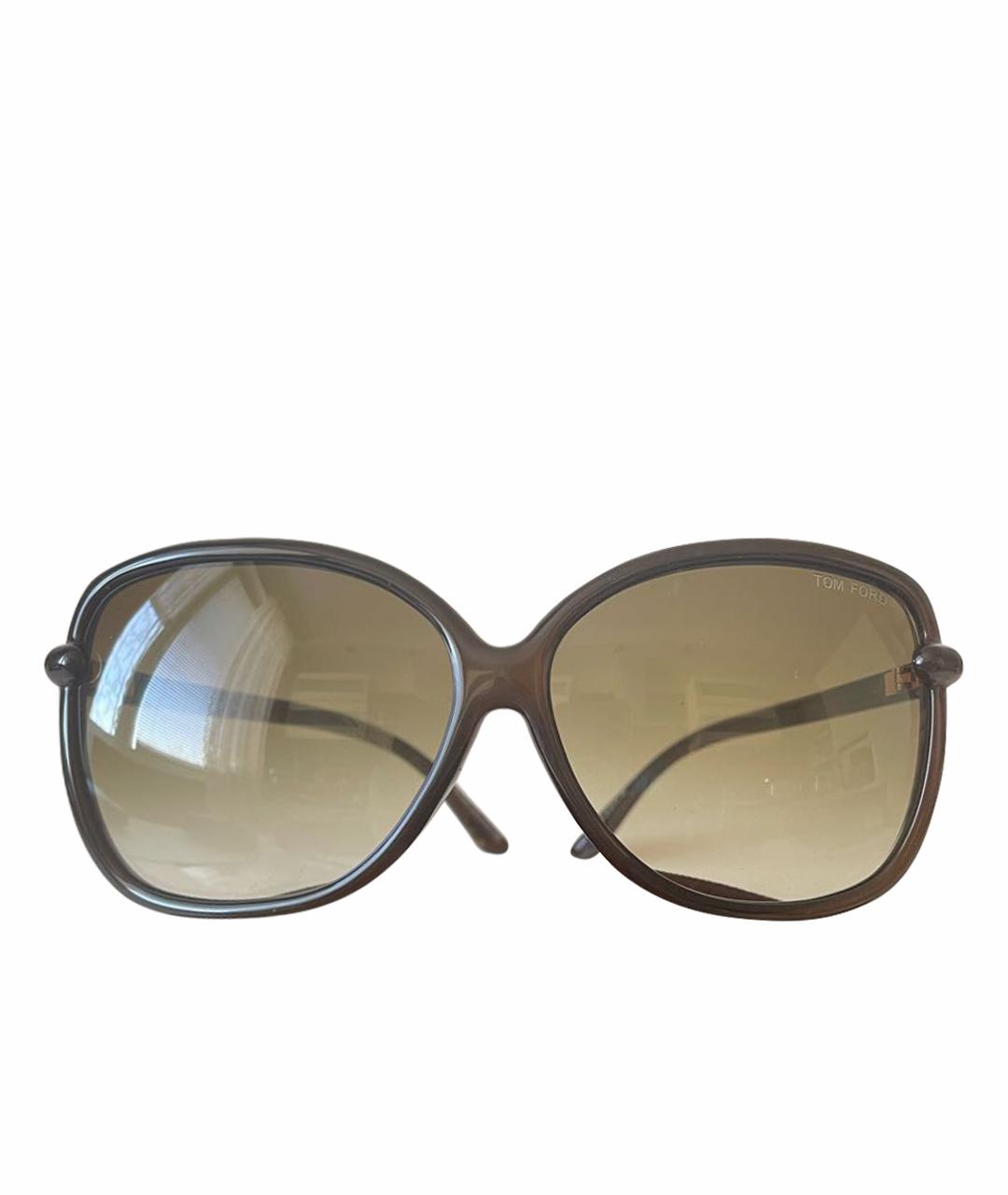 TOM FORD Черные пластиковые солнцезащитные очки, фото 1