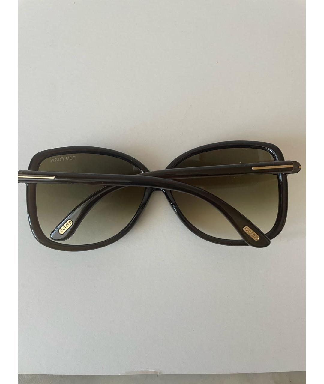 TOM FORD Черные пластиковые солнцезащитные очки, фото 5