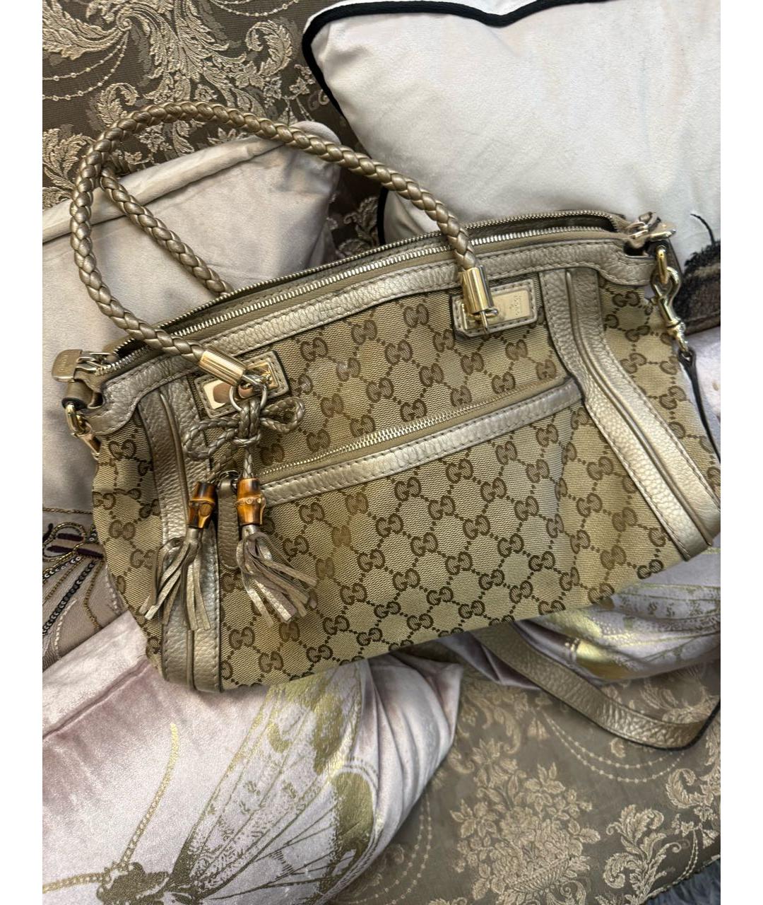 GUCCI Бежевая сумка с короткими ручками, фото 8