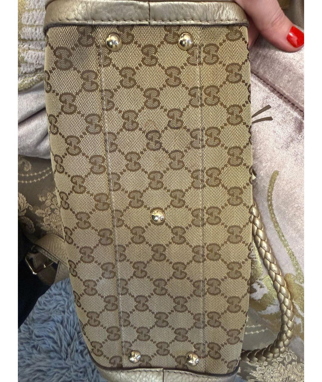 GUCCI Бежевая сумка с короткими ручками, фото 6