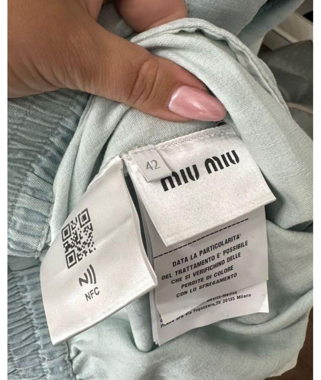 MIU MIU Голубая деним куртка, фото 5