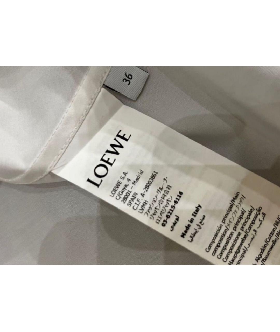 LOEWE Белая хлопковая рубашка, фото 3