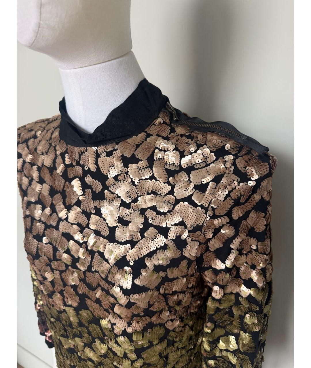 LANVIN Золотое коктейльное платье, фото 4