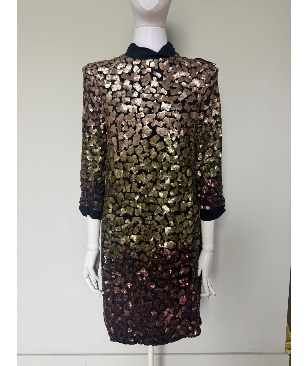 LANVIN Золотое коктейльное платье, фото 5