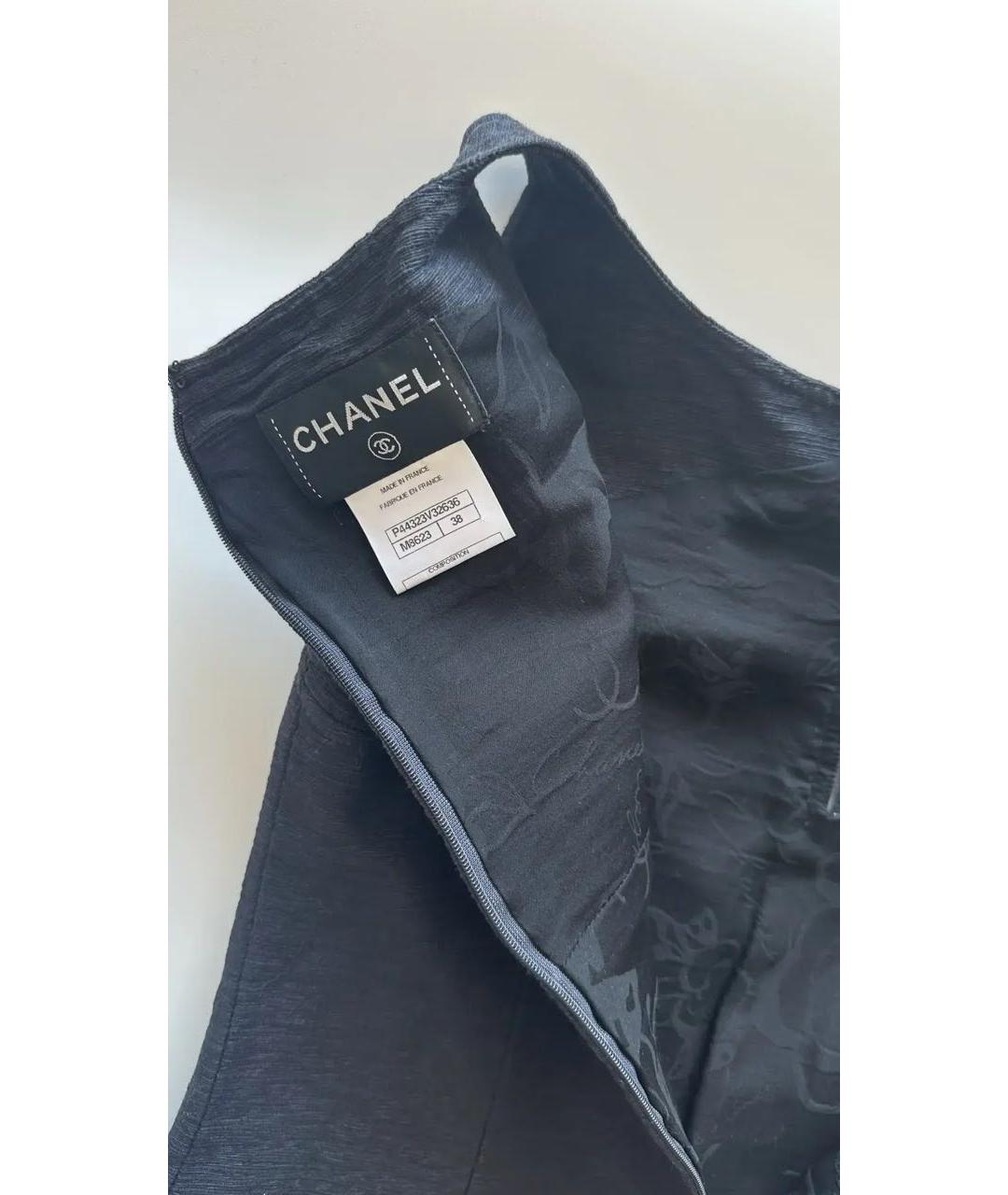 CHANEL Темно-синее хлопковое платье, фото 3
