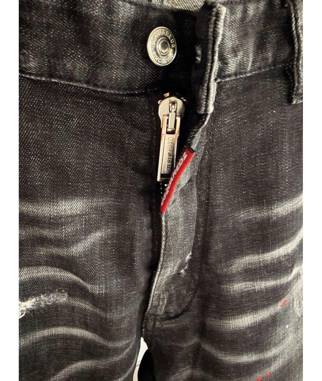 DSQUARED2 Серые хлопко-эластановые джинсы скинни, фото 4