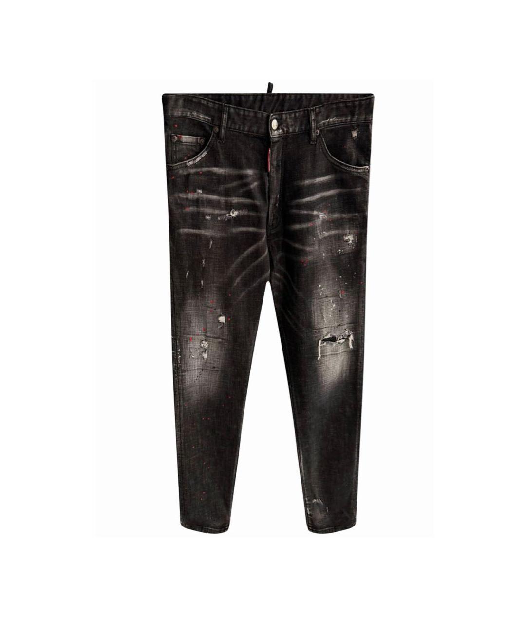 DSQUARED2 Серые хлопко-эластановые джинсы скинни, фото 1