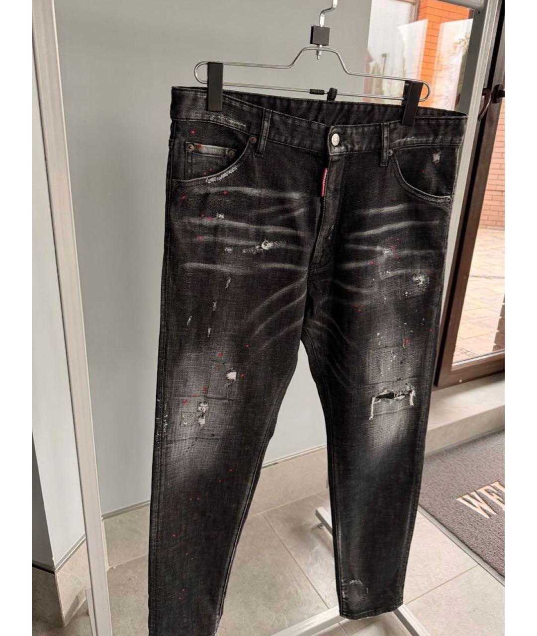 DSQUARED2 Серые хлопко-эластановые джинсы скинни, фото 7