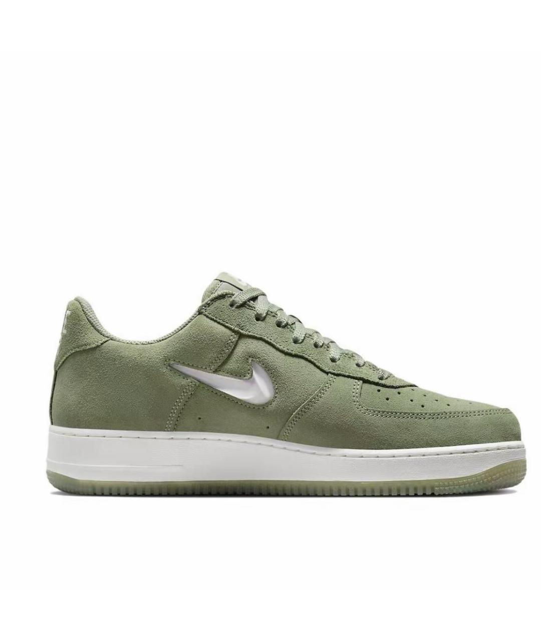 NIKE Зеленые замшевые низкие кроссовки / кеды, фото 8