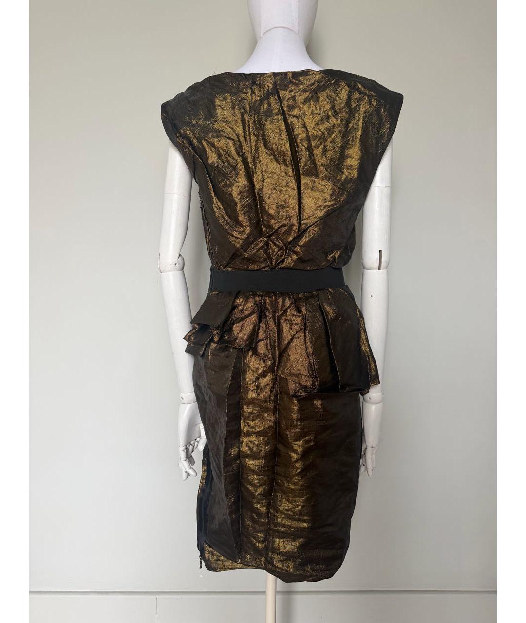 LANVIN Золотое коктейльное платье, фото 2