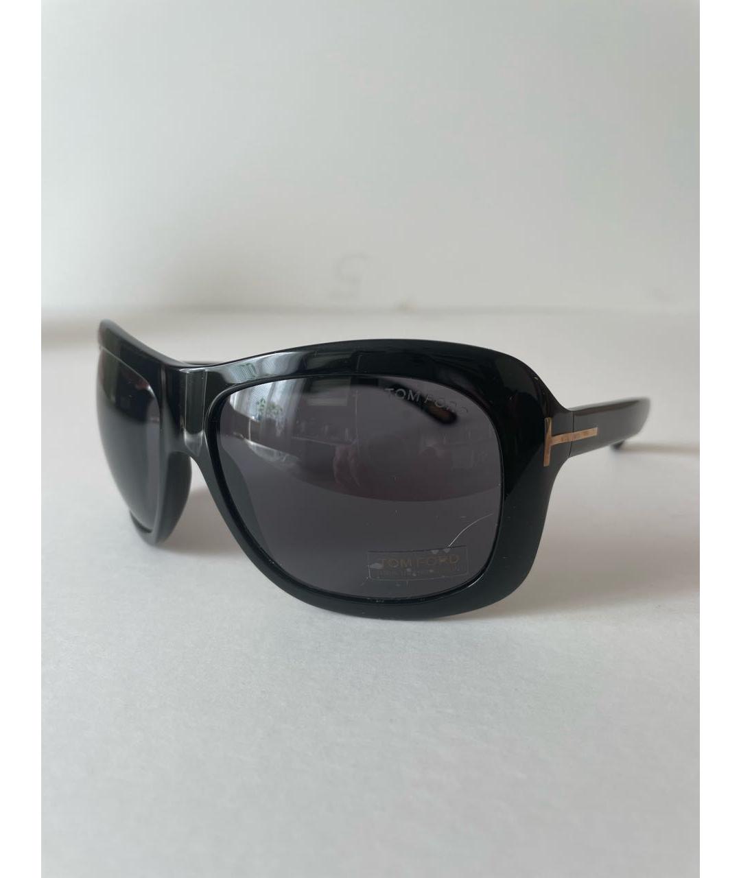 TOM FORD Черные пластиковые солнцезащитные очки, фото 2