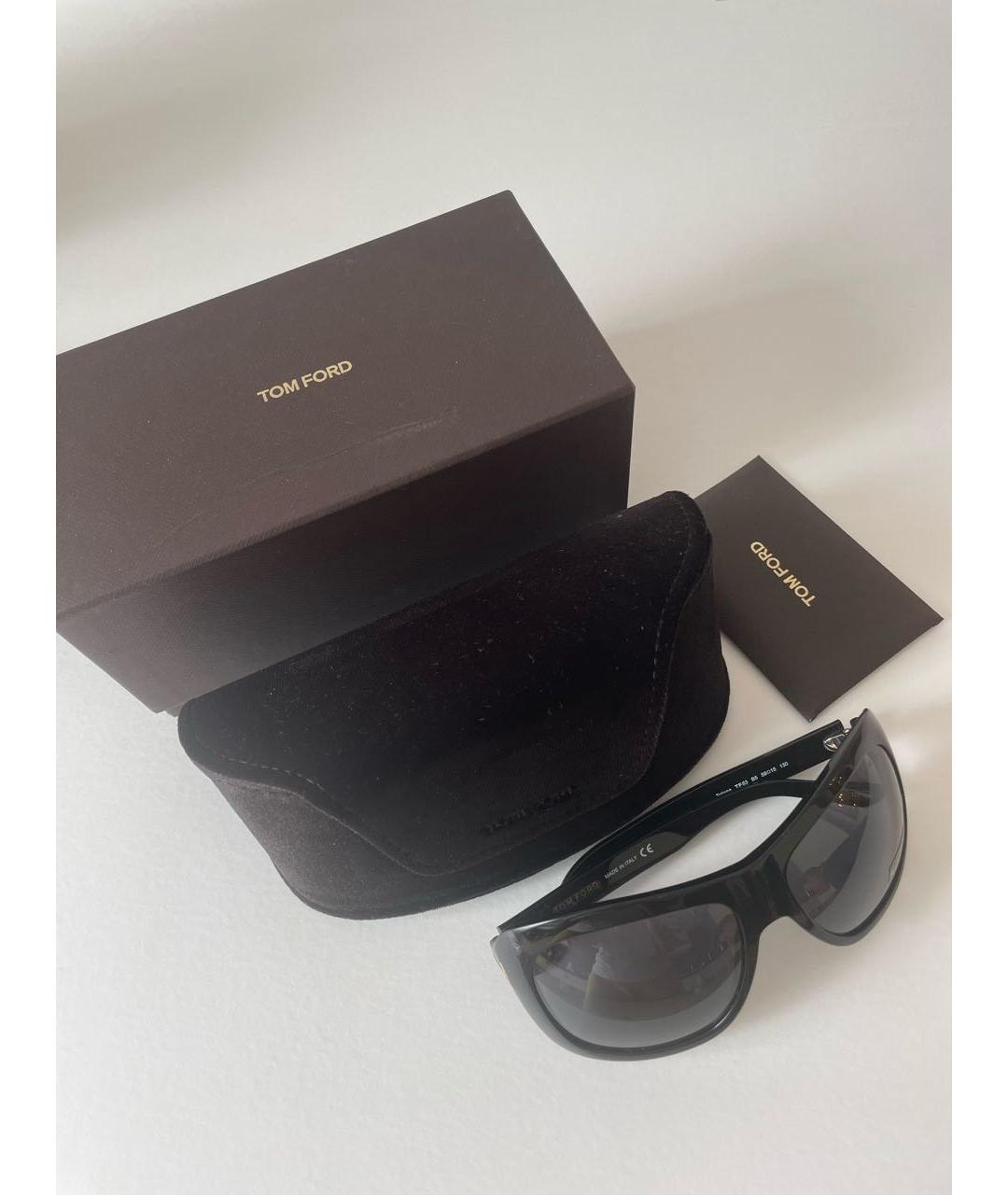 TOM FORD Черные пластиковые солнцезащитные очки, фото 4