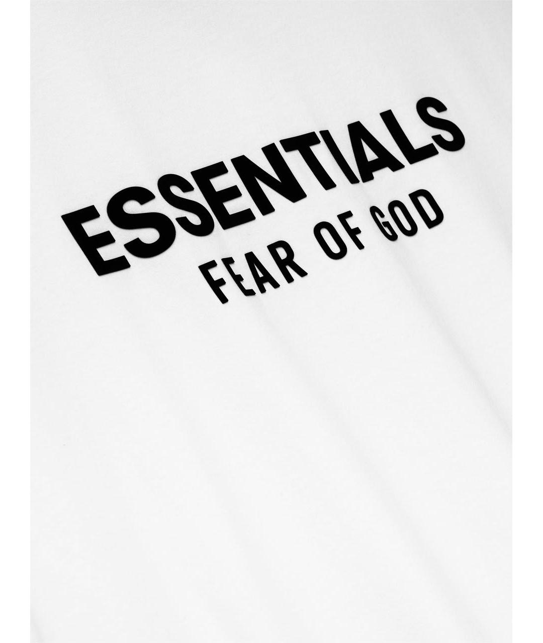 FEAR OF GOD ESSENTIALS Белая хлопковая футболка, фото 4