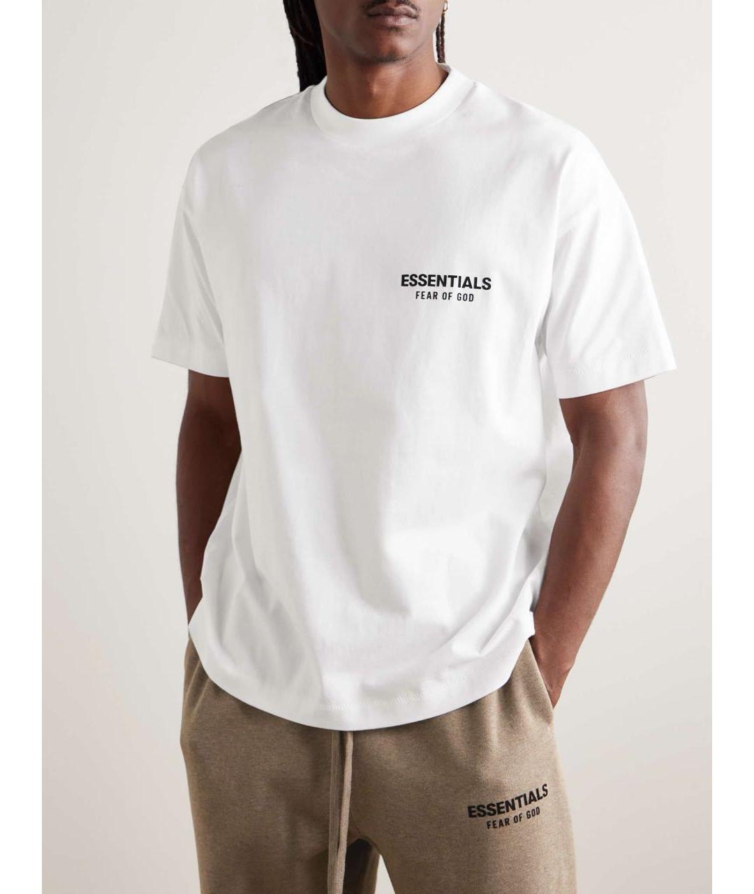 FEAR OF GOD ESSENTIALS Белая хлопковая футболка, фото 3