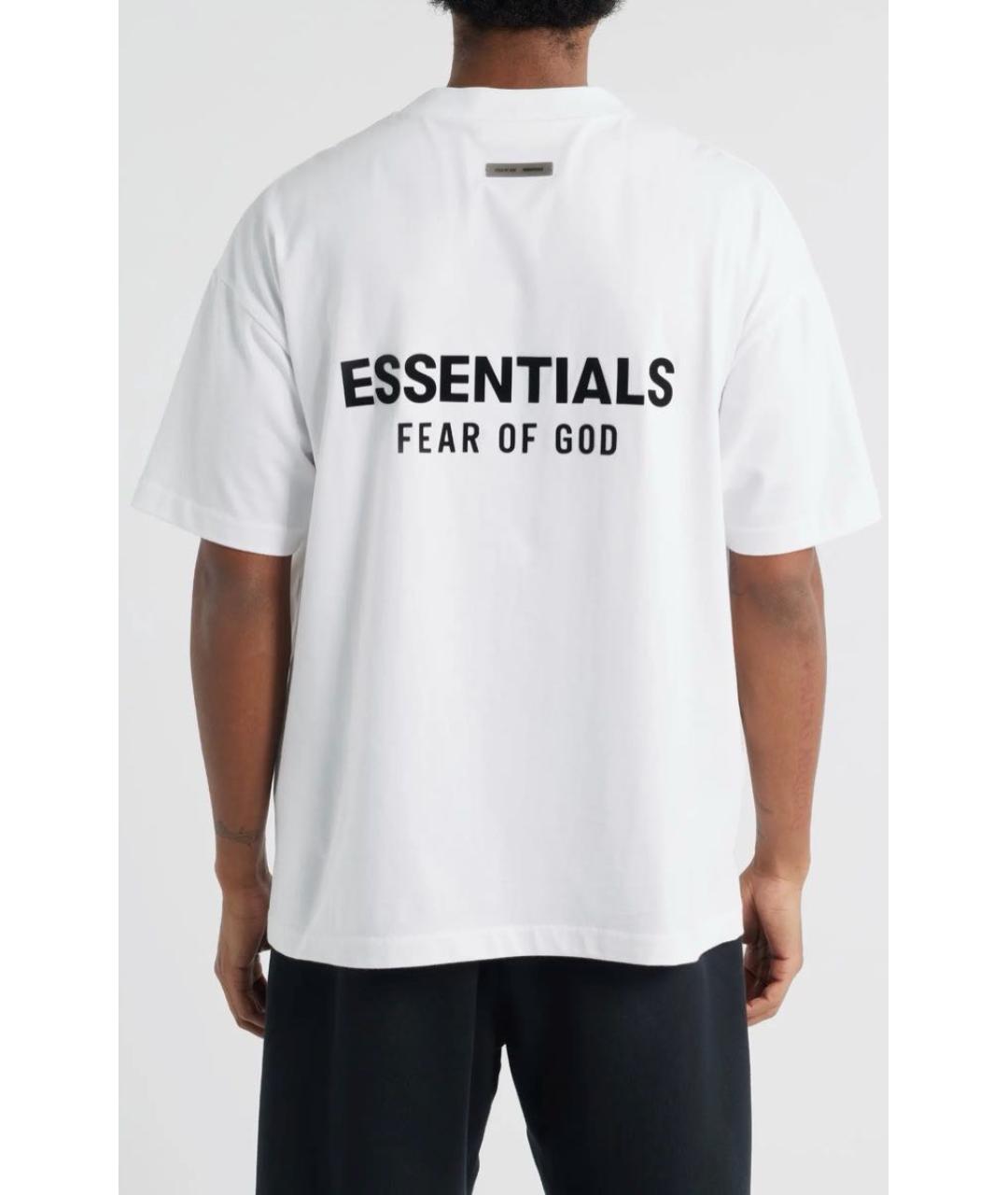 FEAR OF GOD ESSENTIALS Белая хлопковая футболка, фото 3