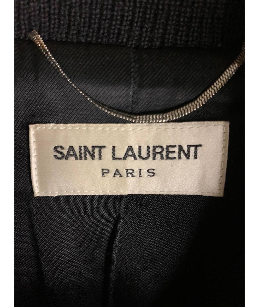 SAINT LAURENT Серая шерстяная куртка, фото 4