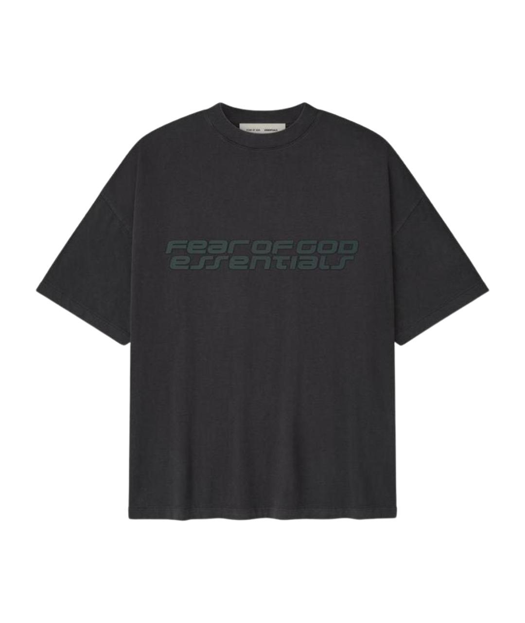 FEAR OF GOD ESSENTIALS Антрацитовая хлопковая футболка, фото 1