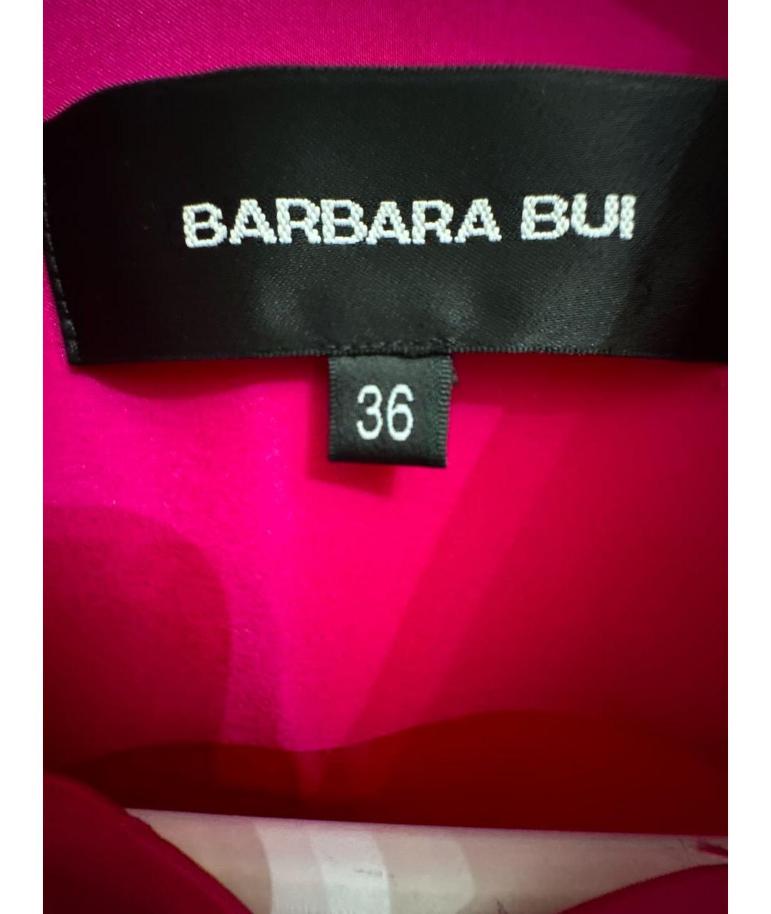 BARBARA BUI Фуксия шелковое повседневное платье, фото 3