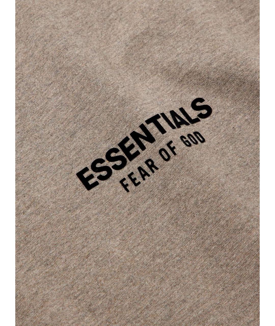 FEAR OF GOD ESSENTIALS Серая хлопковая футболка, фото 4
